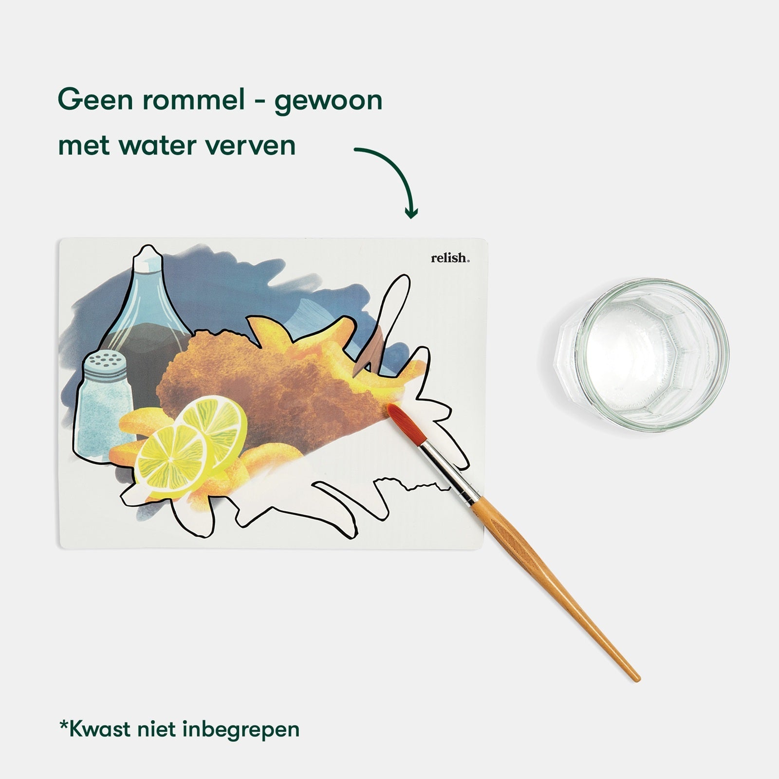 Schilderen met water Aan de kust