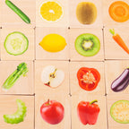 Holz-Memo - Welche Gemüse und Obst gehören zusammen