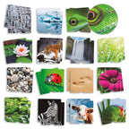 Memo Textuur Natuur – Gevoelsmemo met natuurlijke texturen, stimuleert tastzin en geheugen bij senioren.