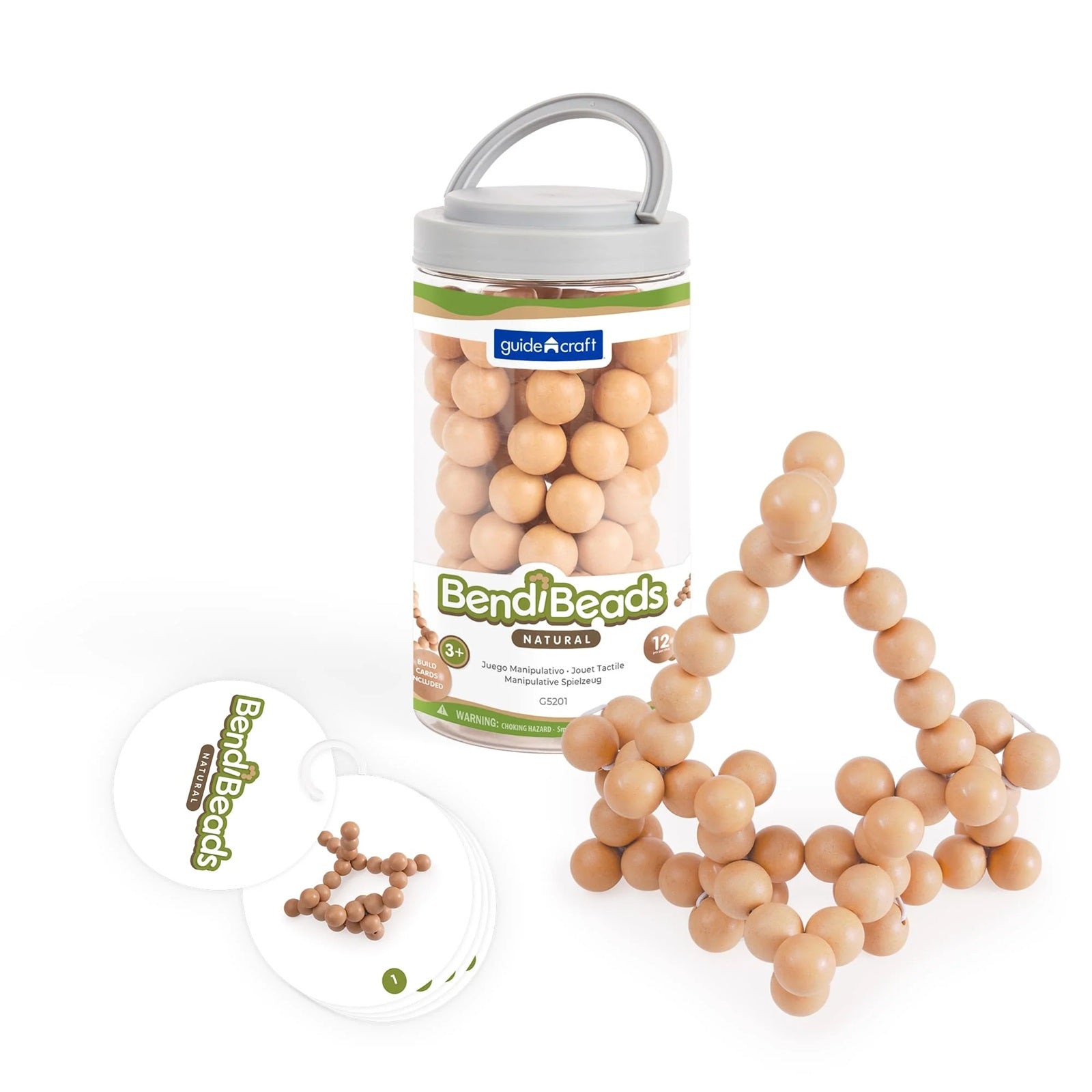 Afbeeelding van het spel Buigzame streng met houten kralen 12st, speciaal geselecteerd  voor ouderen met dementie.