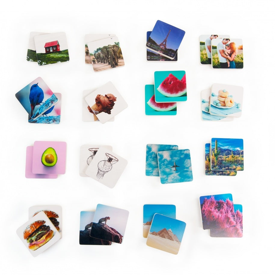 Foto Geheugenspel – Groot memoryspel met afbeeldingen, stimuleert geheugen en herkenning voor ouderen met dementie.