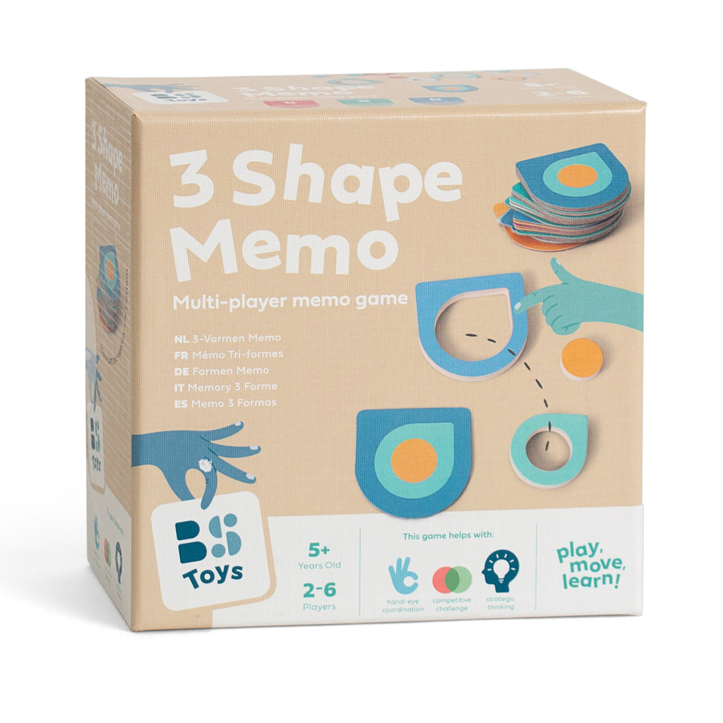 Afbeeelding van het spel 3 Vormen Memo, speciaal geselecteerd  voor ouderen met dementie.