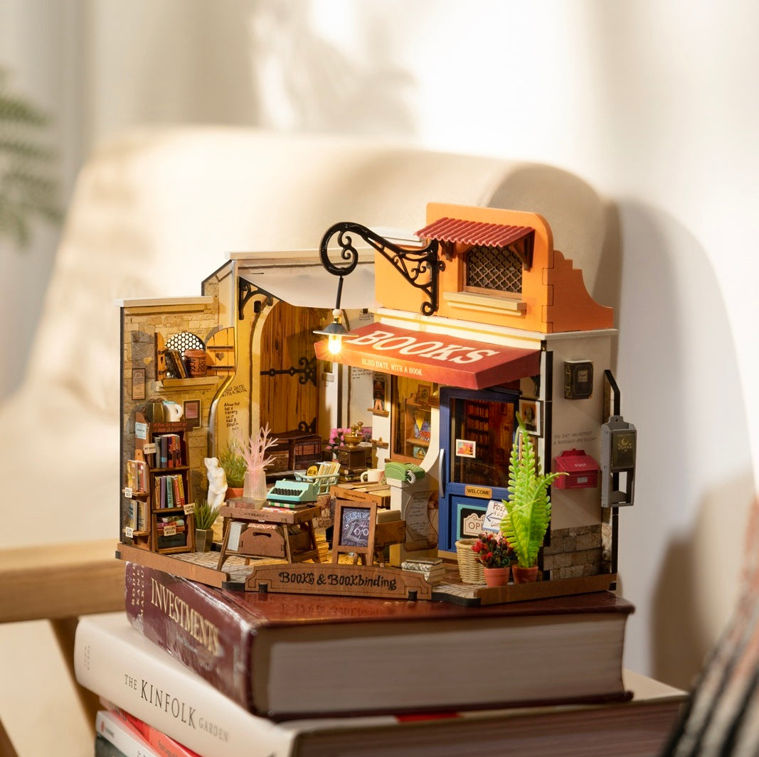 Bouwpakket voor Senioren - 3D Puzzel - Boekwinkel op de hoek