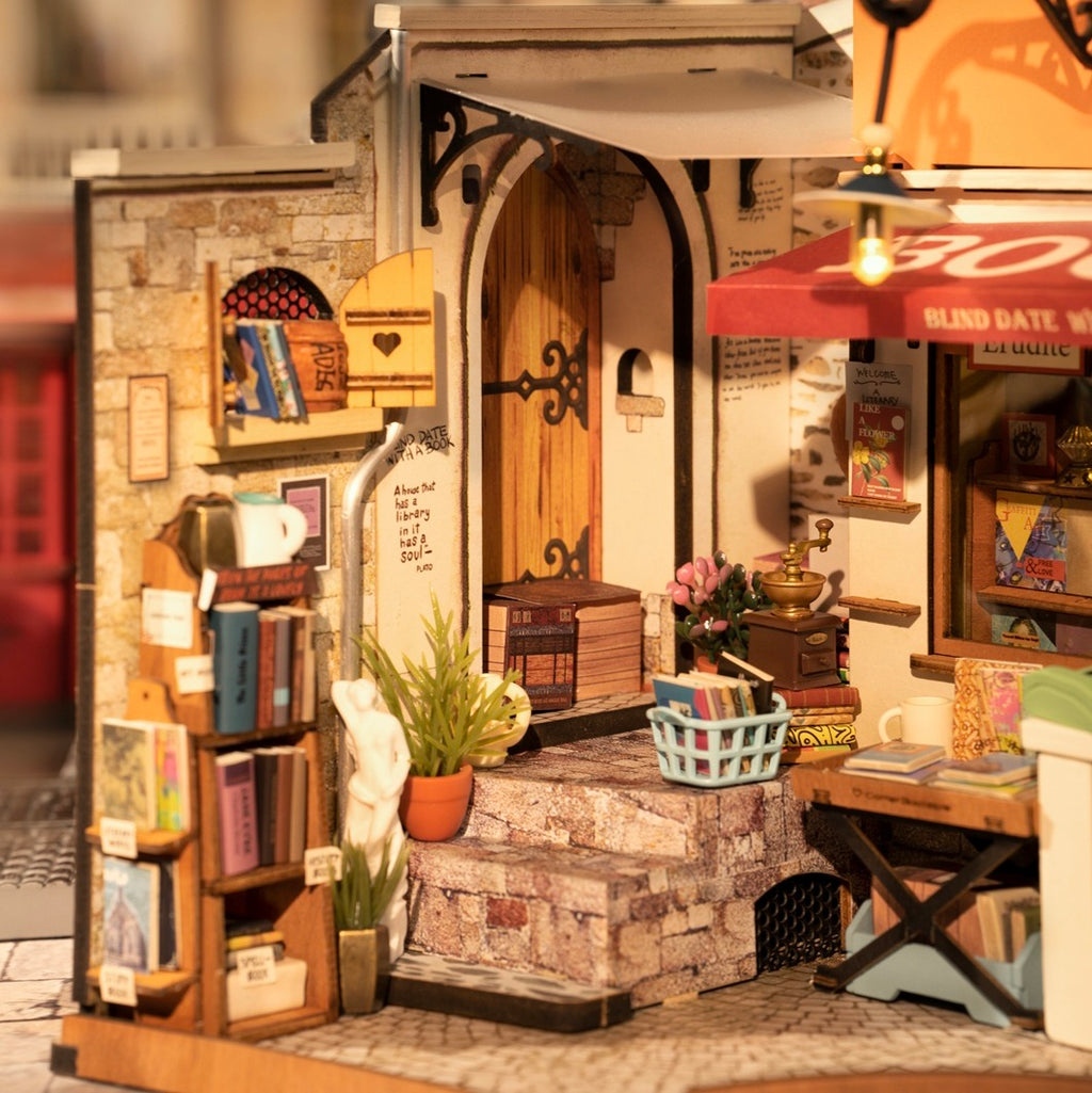 Bouwpakket voor Senioren - 3D Puzzel - Boekwinkel op de hoek