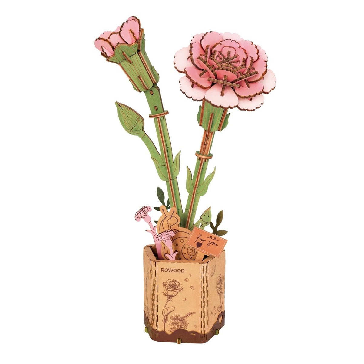 Afbeeelding van het spel Bouwpakket voor Senioren - Anjer, speciaal geselecteerd  voor ouderen met dementie.