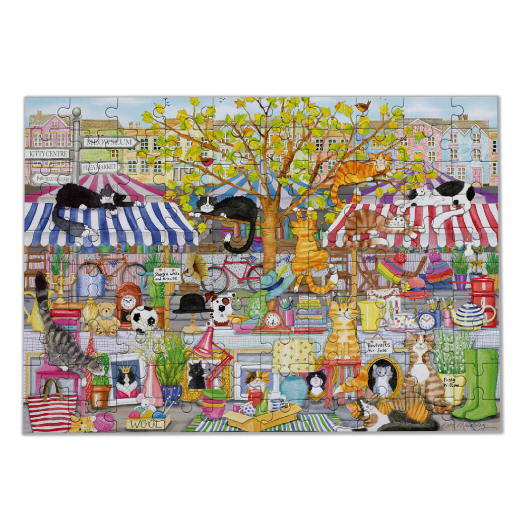 Puzzel - Flea Market Moggies (100 XXL)