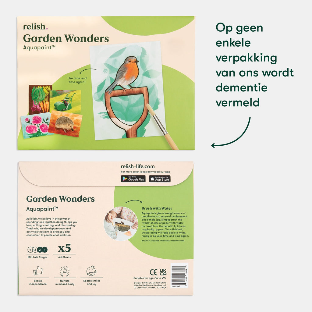 Schilderen met water 'In de tuin'
