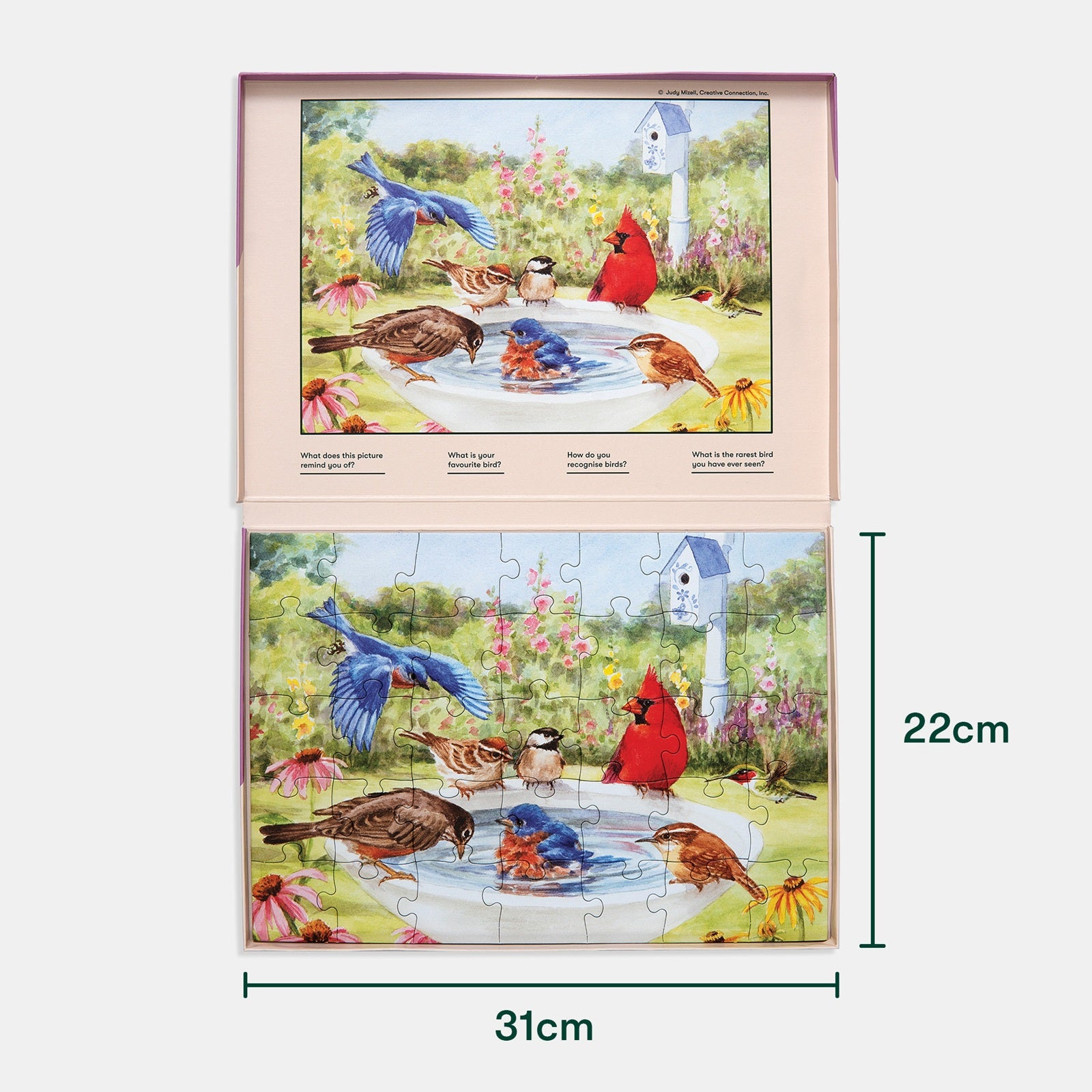 Puzzel - Vogeltjes in bad - 35 stukjes