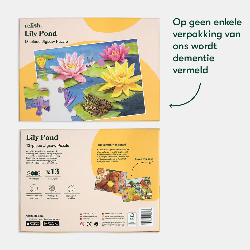 Afbeeelding van het spel Puzzel lily pond, speciaal geselecteerd  voor ouderen met dementie