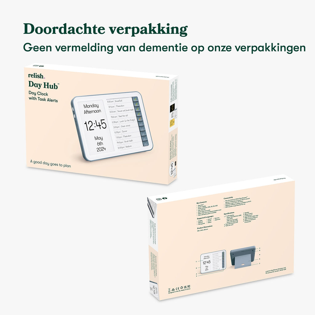 Relish Day Clock Hub: centrum van de beste dementie klokken