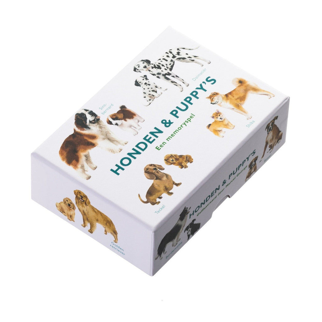 Memospel Honden & Puppy's – Geheugenspel waarbij honden en puppy's gekoppeld worden, stimuleert geheugen en activering voor senioren.