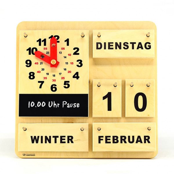 Aktionsuhr und Kalender