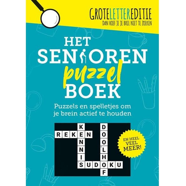 Het Senioren Puzzelboek – Breintraining en puzzelboek dat geheugen en activering stimuleert voor ouderen.