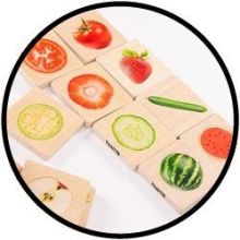 Houten Memo - Welke groente en fruit horen bij elkaar