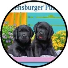 Puzzel Ravensburger - Zwarte Labradors (300 XXL)